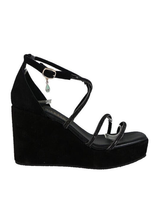 Komis & Komis Women's Suede Platform Shoes Black