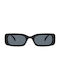 Women's Sunglasses with Black Acetate Frame and Black Lenses 026118