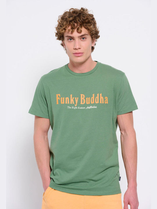 Funky Buddha T-shirt Bărbătesc cu Mânecă Scurtă Verde