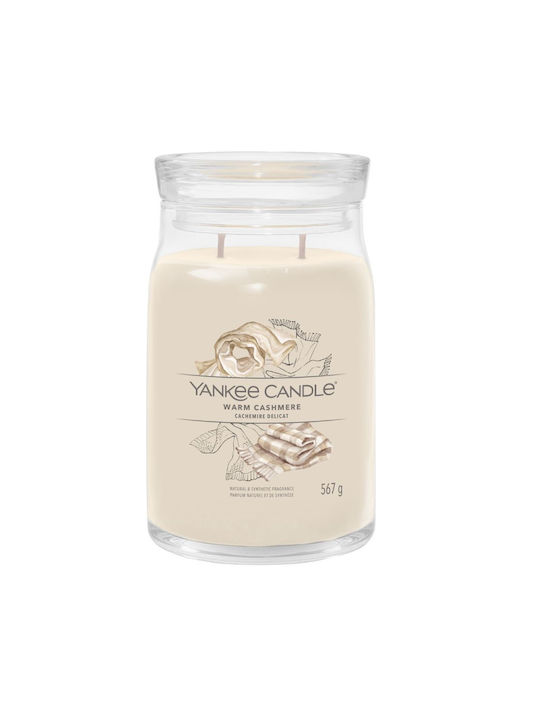 Yankee Candle Lumânare Aromată Borcan cu Aromă Cașmir cald Bej 623gr 1buc