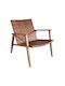 Outdoor Armchair Wooden Brown 62x73x76cm