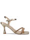 Migato Damen Sandalen mit Chunky hohem Absatz Gold Metallic