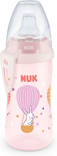 Nuk Active Cup Balloon Educational Sippy Cup Plastic Pink Rabbit