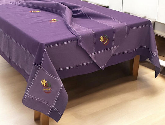 Linea Home Easter Fabric Tablecloth Purple 90x90x90cm
