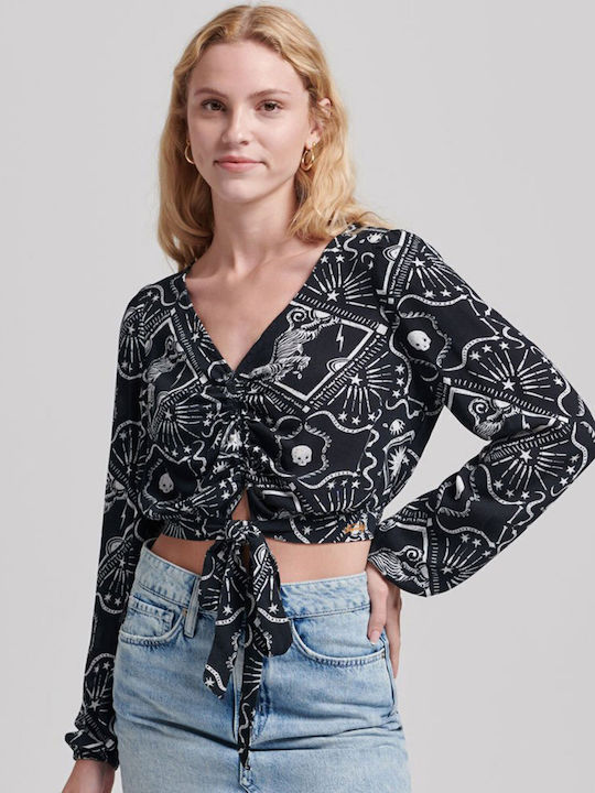 Superdry Vintage Women's Summer Crop Top Long S...