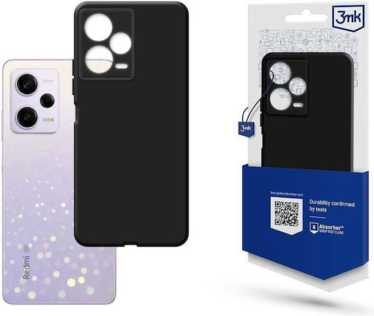 3MK Matt Back Cover Σιλικόνης 1.2mm Μαύρο (Redmi Note 12 Pro 5G)