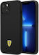 Ferrari Metal Logo Back Cover Silicone Black (iPhone 14 Plus)