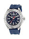 Nautica Beach Watch Battery with Blue Rubber Strap