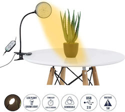 GloboStar Schreibtisch Wachstumslicht Hydro Spectrum 3000K mit LED und Leistung 5W B10xT20xH36cm.