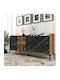 Bufet Black / Walnut 180x35x78cm
