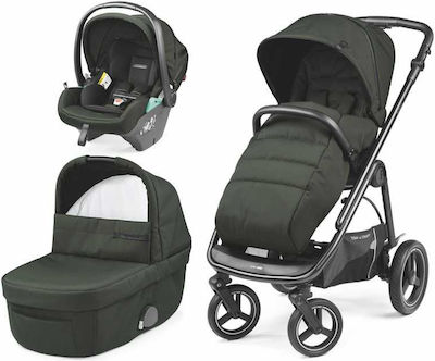 Peg Perego Veloce Tc Slk Modular 3 In 1 Adjustable 3 in 1 Baby Stroller Suitable for Newborn Green 11.7kg