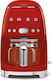 Smeg Καφετιέρα Φίλτρου 1050W Red
