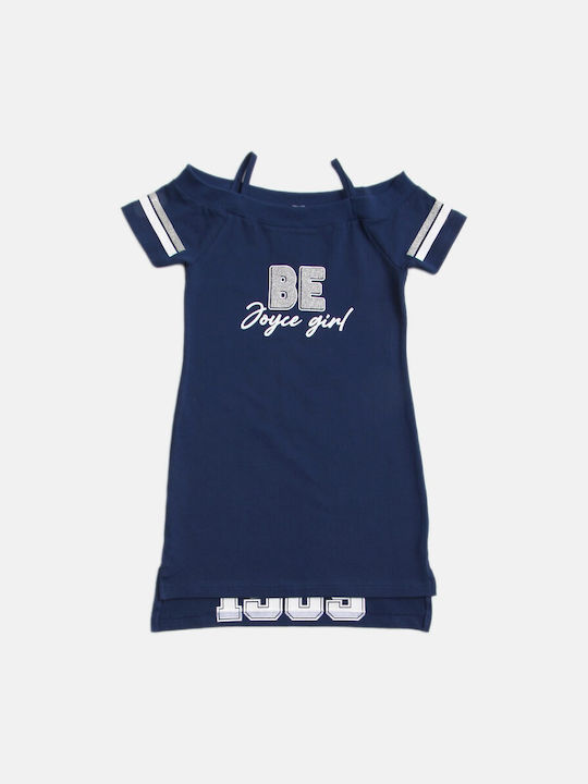 Joyce Kids Dress Short Sleeve Navy Blue