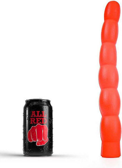 All Black All Red Flexible Realistic Dildo Red 32cm