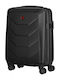 Wenger Prymo Cabin Hard Black Suitcase with 4 Wheels Height 55cm