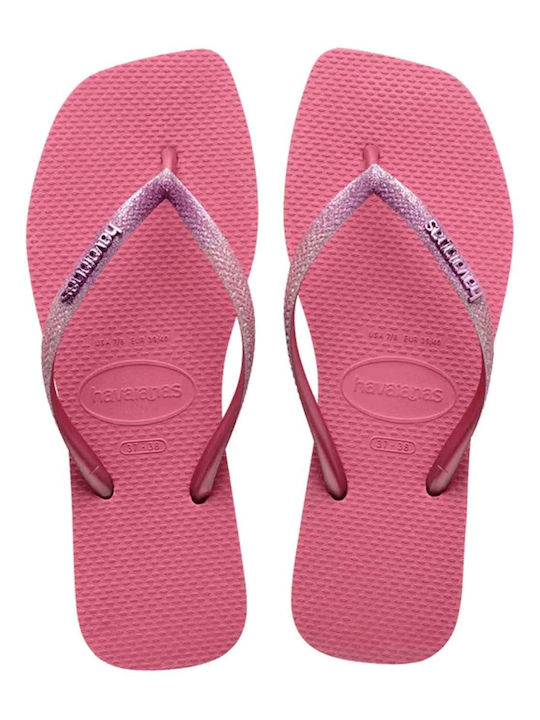 Havaianas Șlapi Square Glitter Roz