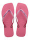 Square Glitter Damen Zehentrenner in Rosa Farbe