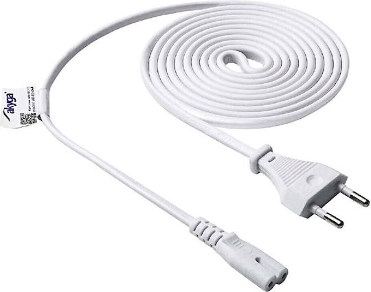 Akyga IEC C7 - Euro Cable 1.5m Λευκό AK-RD-06A