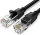 Vention U/UTP Кат.6 (Gigabit) Мрежов Кабел Ethernet 25m Черен
