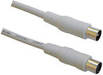 Antenna Cable Coax male - Coax female White 10m (30087C) 1pcs