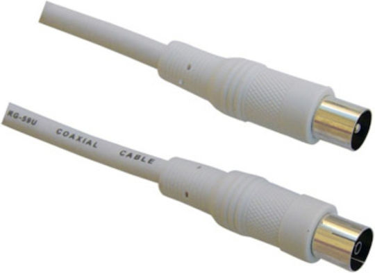 Bridge Cable Antenna Cable Coax male - Coax female White 10m (30087C) 1pcs