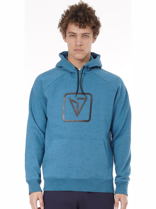 Magnetic North Sweatshirt with Hood Blue