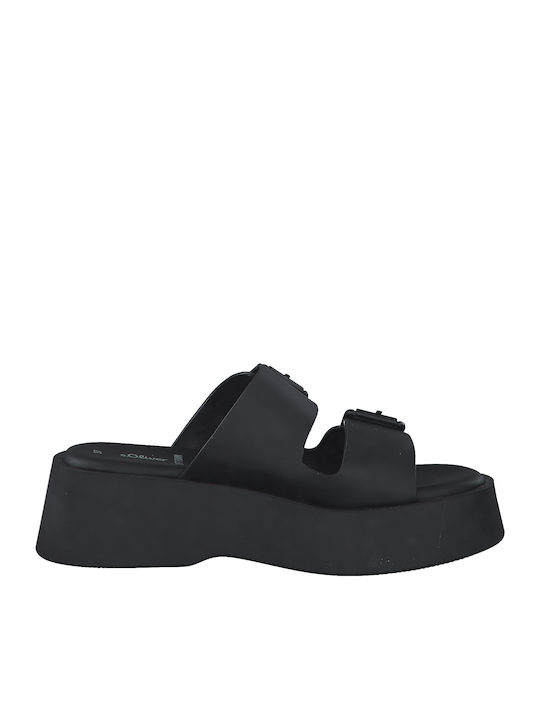 Women's Flat Sandals Flatforms in Black Color