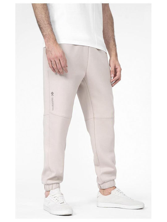 4F Men's Sweatpants with Rubber White