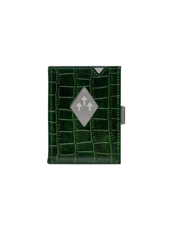 Exentri Men's Leather Card Wallet with RFID Green