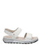 Leather Women's Flat Sandals Anatomic in White Color