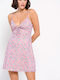 Funky Buddha Sommer Mini Kleid Wild Rose