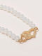 Famous Shoes Damen Armband mit Herz-Design aus Stahl 6cm S9585-Weiß