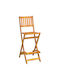 Wooden Garden Stool for Bar Outdoor 2 Pieces 45x58x118cm