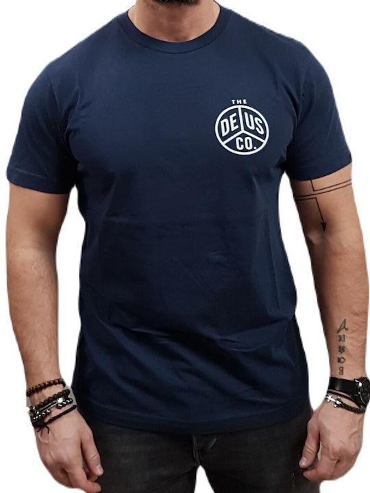 Deus Ex Machina Herren T-Shirt Kurzarm Marineblau
