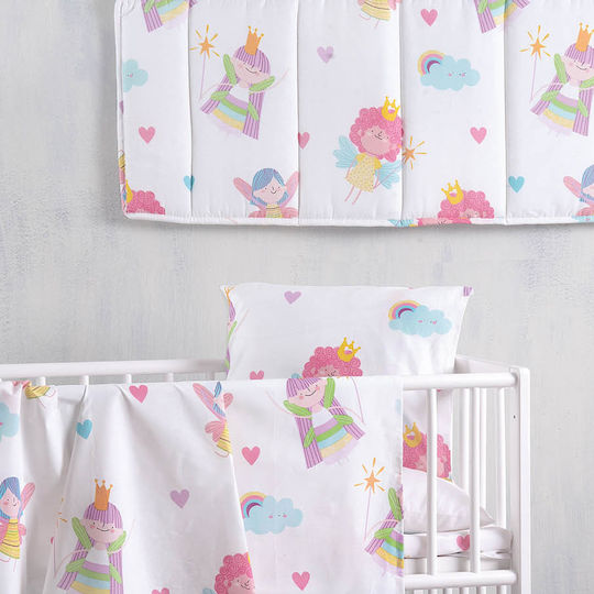 Rythmos Fairies Crib Bumpers Classic Inside White 43x200cm