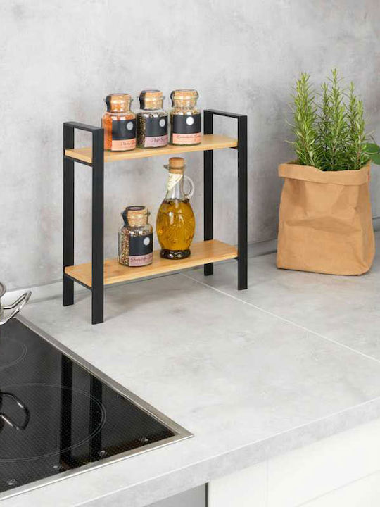 Wenko Επιτραπέζια Βάση Lou Ξύλινη 32x11x32εκ. Μαύρη