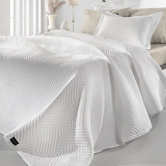 Guy Laroche Lupo Одеяло Пике Свръхдвоен 245x260см Бяло