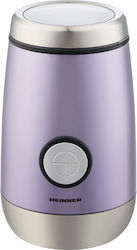 Heinner Ηλεκτρικός Μύλος Καφέ 150W με Χωρητικότητα 50gr Μωβ