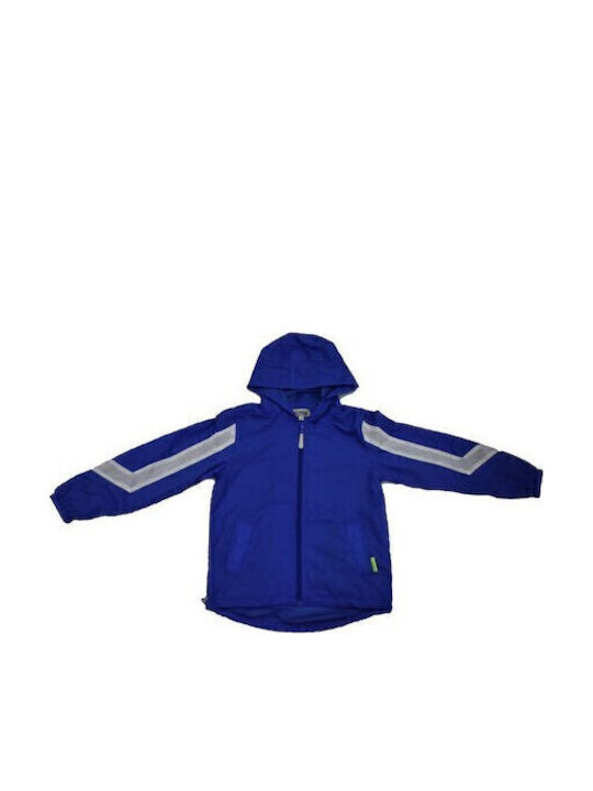 Kids' Casual Jacket Short Windproof with Hood Blue