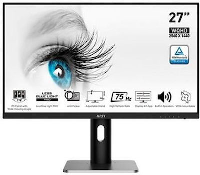 MSI PRO MP273QP IPS Monitor 27" QHD 2560x1440 cu Timp de Răspuns 4ms GTG