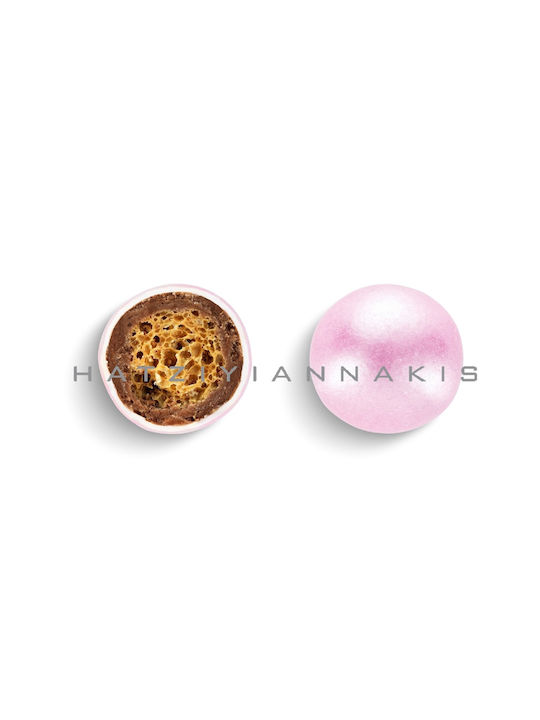 Χατζηγιαννάκης Crispy Κουφέτα în Formă Rotund Pink Perle 700gr