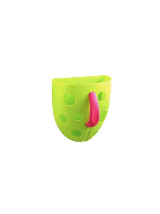 Plastic Organizer Wall Mounted with Suction Cup Green