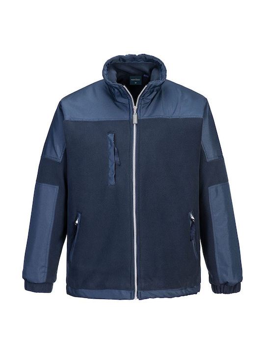 Portwest S665 Work Jacket with Fleece Lining Navy Blue