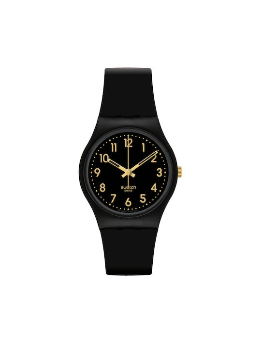 Swatch Ceas cu Negru Curea de Cauciuc