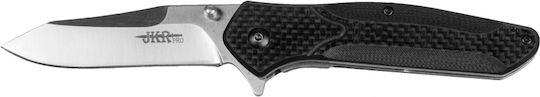 Joker Pro Pocket Knife Black with Blade made of Steel in Sheath