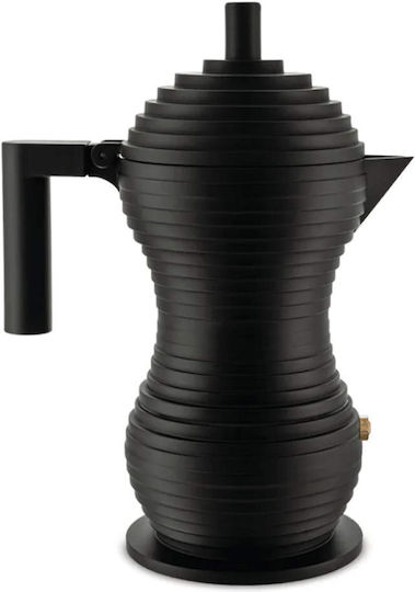 Alessi Alessi Stovetop Espresso Pot 3 Cups Black