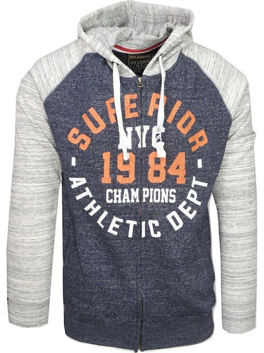 Cardigan With Hood Navy Blue