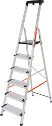 Palbest Leiter Aluminium mit 6+1 Stufen 145cm