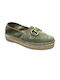 Ragazza Wildleder Damen Espadrilles in Khaki Farbe