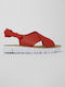 Camper Leather Crossover Women's Sandals Red